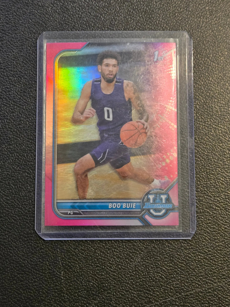 2021-22 Bowman University #58 Boo Buie Pink - Basketball Card Single