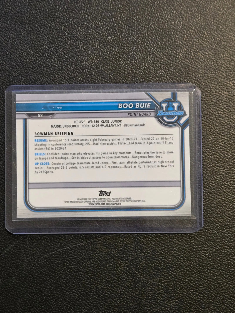 2021-22 Bowman University #58 Boo Buie Pink - Basketball Card Single
