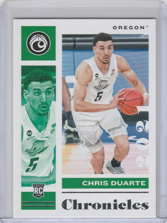 Basketball trading card of Chris Duarte Oregon from 2021-22 Chronicles Draft Picks