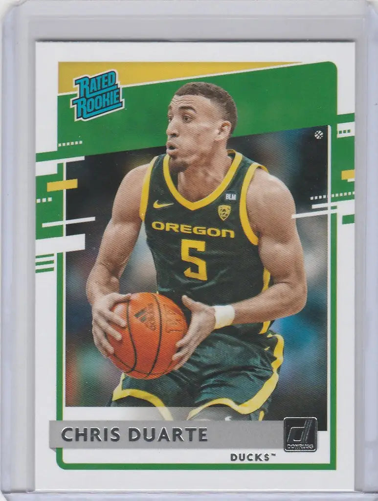 Basketball trading card of Chris Duarte Oregon from Chronicles Draft Picks Donruss