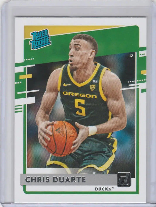 Basketball trading card of Chris Duarte Oregon from Chronicles Draft Picks Donruss