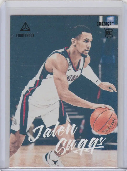 Jalen Suggs Gonzaga dribbling on 2021-22 Chronicles Draft Picks Luminance card