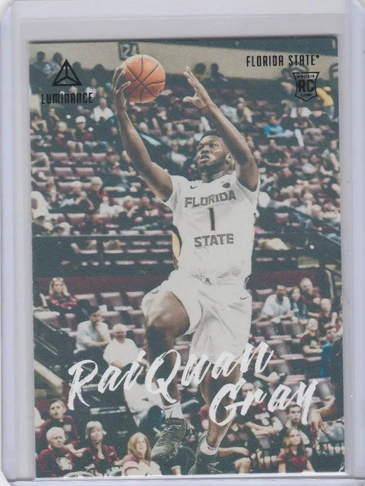 Basketball trading card of Raiquan Gray from 2021-22 Chronicles Draft Picks Luminance Pink