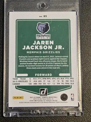 2021-22 Donruss #85 Jaren Jackson Jr. Press Proof Purple #/199 - Basketball Card Single