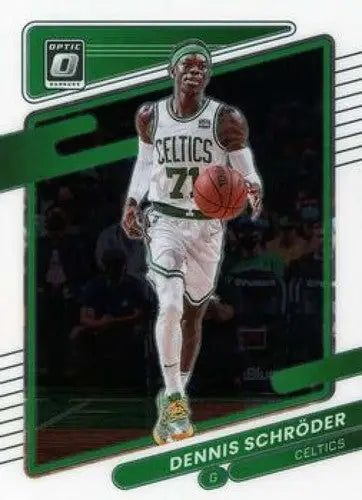 2021-22 Donruss Optic Dennis Schroder basketball card with original gloss Celtics