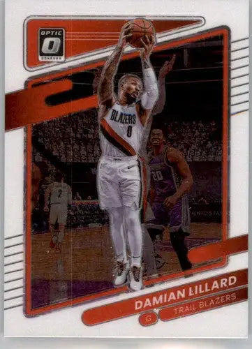 Damian Lillard basketball card from 2021-22 Donruss Optic with original gloss