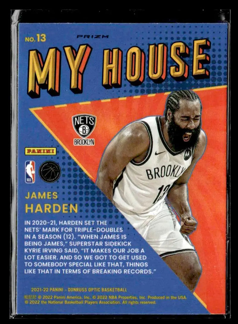 2021-22 Donruss Optic #13 James Harden My House Purple - Basketball Card Single