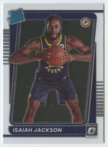 Isaiah Jackson basketball card from Donruss Optic 2021-22 with original gloss and rookie design