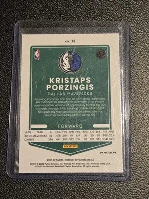2021-22 Donruss Optic #18 Kristaps Porzingis Holo - Basketball Card Single
