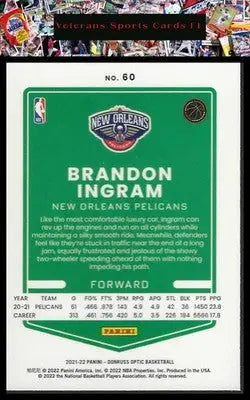 2021-22 Donruss Optic #60 Brandon Ingram