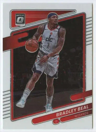 2021-22 Donruss Optic Bradley Beal basketball card with original gloss Wizards ID 48977