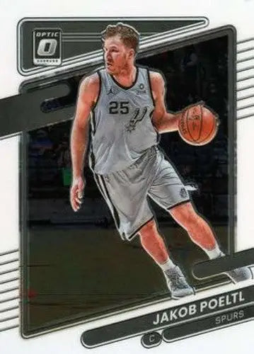 Basketball card of Jakob Poeltl from Donruss Optic 2021-22 with original gloss