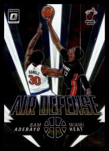 Basketball trading card featuring Bam Adebayo from 2021-22 Donruss Optic Air Defense series