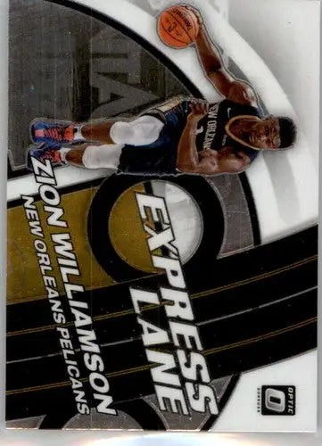 Zion Williamson basketball card from Donruss Optic Express Lane with original gloss