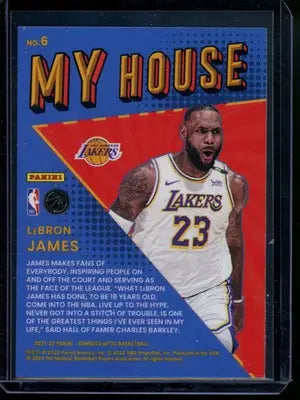 2021-22 Donruss Optic My House LeBron James #6 Basketball - Basketball Card Single