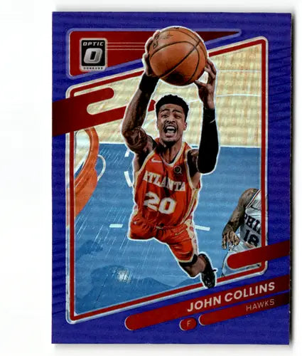 John Collins basketball card from 2021-22 Donruss Optic Purple Prizm collection