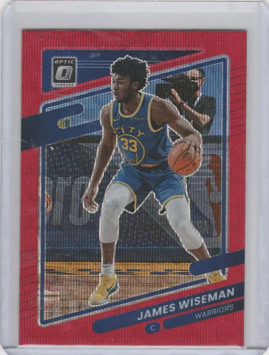 2021-22 Donruss Optic Red Prizm #135 James Wiseman Golden State Warriors - Basketball Card Single