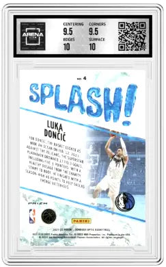 2021-22 Donruss Optic Splash! Red Wave Luka Dončić #4 Basketball Arena Club 10 - Basketball Card Single