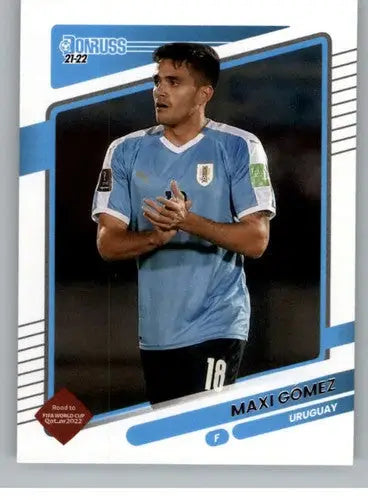 Original gloss Donruss Road Maxi Gomez soccer card 2021-22 Qatar NM-MT ID 45561