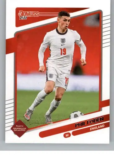 Phil Foden 2021-22 Donruss Road to Qatar soccer card with original gloss