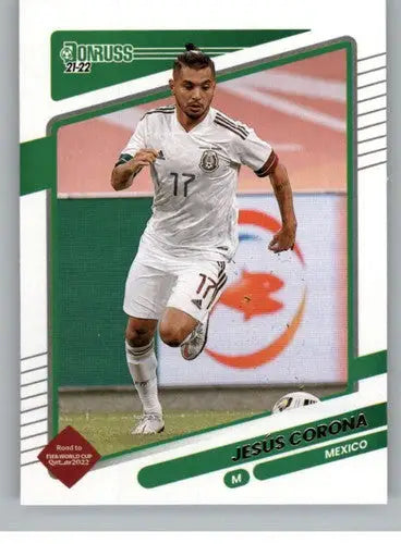 Soccer trading card of Jesus Manuel Corona from 2021-22 Donruss Road to Qatar