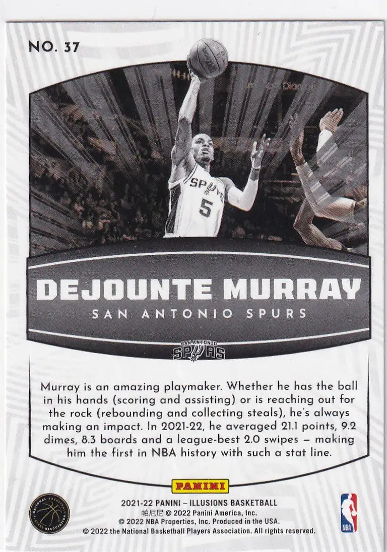 2021-22 ILLUSIONS #37 DEJONTE MURRAY OPERATION DETINATION- SAN ANTONIO SPURS