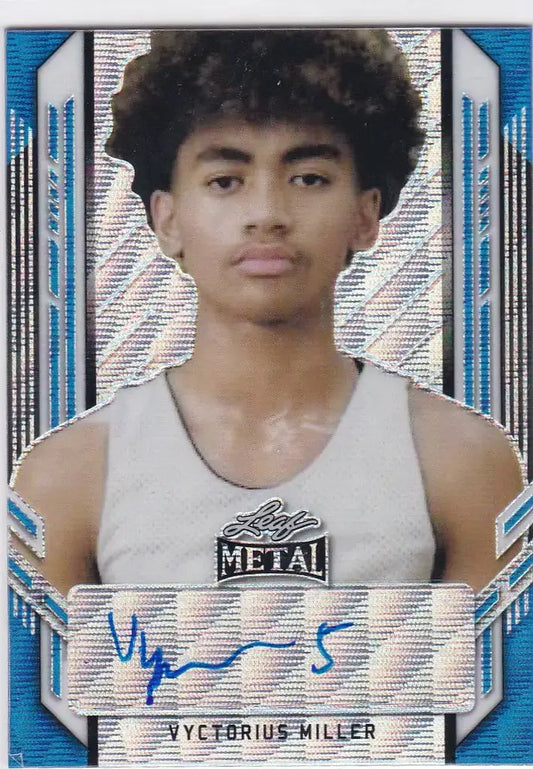 2021-22 Leaf Metal #PA-VM1 Vyctorius Miller Blue Wave Auto 6/30 - Other
