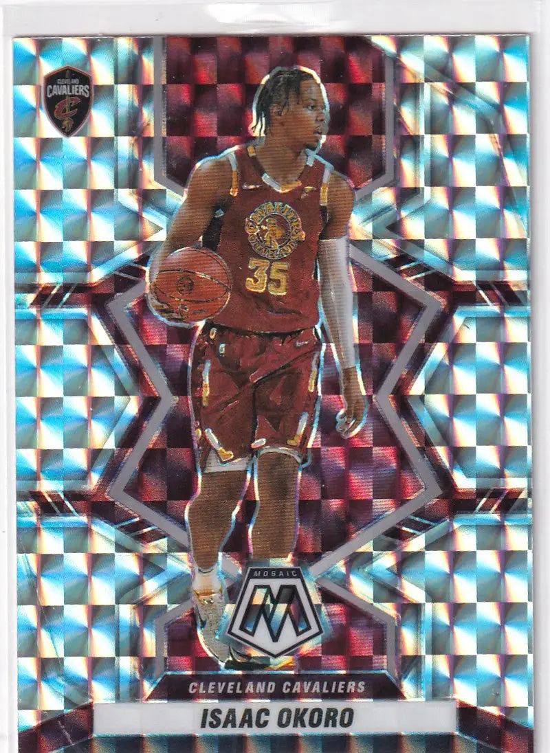 2021-22 MOSAIC #178 ISAAC OKORO REACTIVE SILVER- CLEVELAND CAVALIERS - Basketball Card Single