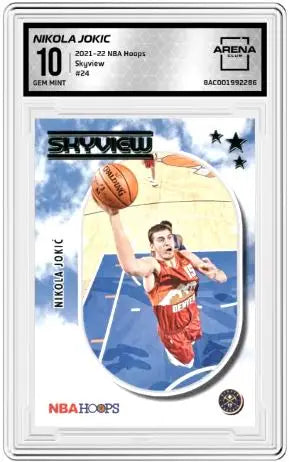 2021-22 NBA Hoops Nikola Jokic #24 Skyview Basketball Arena Club 10 - Basketball Card Single