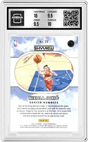 2021-22 NBA Hoops Nikola Jokic #24 Skyview Basketball Arena Club 10 - Basketball Card Single