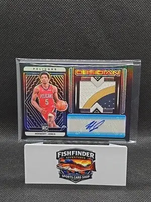 2021-22 Obsidian Rookie Jersey Auto Herbert Jones #228 Electric Etch Blue /16 - Basketball Card Single