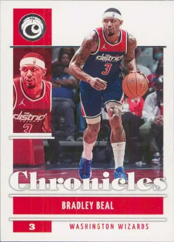 Panini Chronicles Bradley Beal basketball card with original gloss from 2021-22 Wizards collection