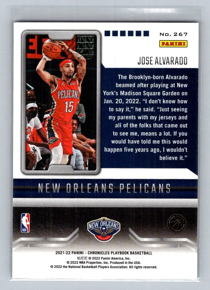 2021-22 Panini Chronicles #267 Jose Alvarado New Orleans Pelicans - Basketball Card Single