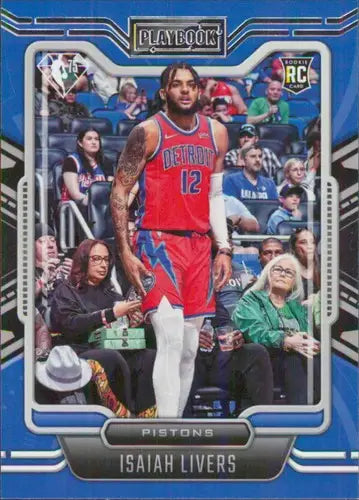 Isaiah Livers basketball card from Panini Chronicles with original gloss in Pistons Playbook