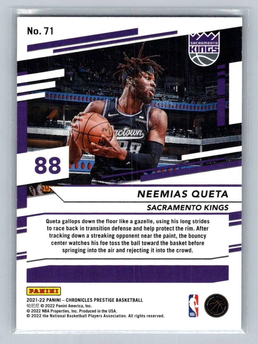 2021-22 Panini Chronicles #71 Neemias Queta Bronze Sacramento Kings Rookie - Basketball Card Single