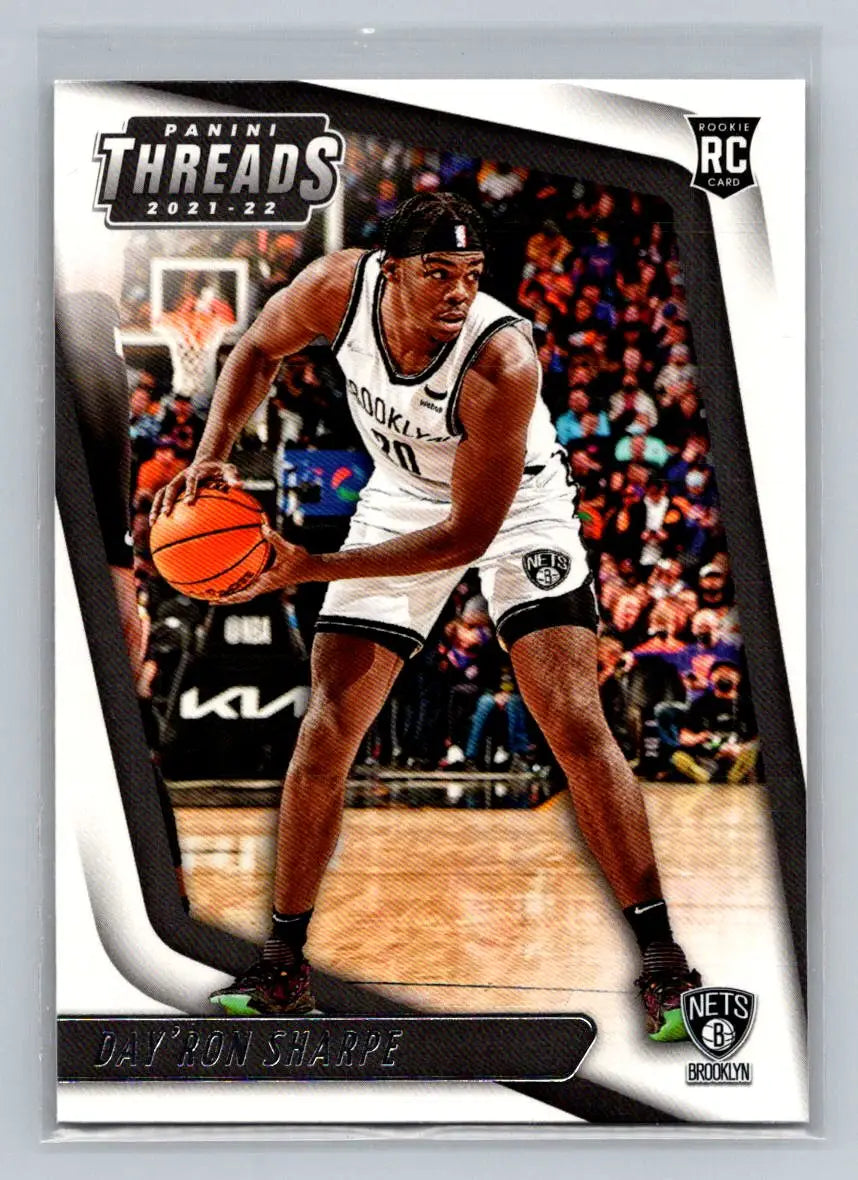 2021-22 Panini Chronicles #83 Day’Ron Sharpe Brooklyn Nets Rookie - Basketball Card Single