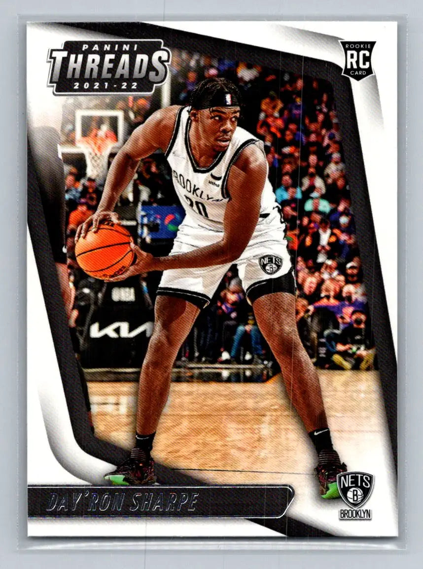 2021-22 Panini Chronicles #83 Day’Ron Sharpe Brooklyn Nets Rookie - Basketball Card Single