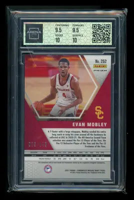 2021-22 Panini Chronicles Mosaic Red Evan Mobley #252 075/149 RC Arena Club 10 - Basketball Card Single