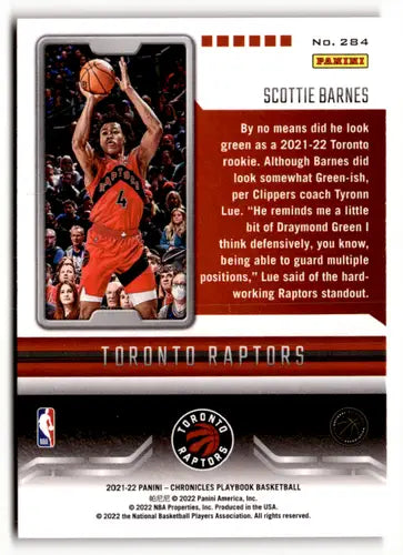 2021-22 Panini Chronicles Pink #284 Scottie Barnes NM-MT Raptors Playbo ID:47914 - Basketball Card Single