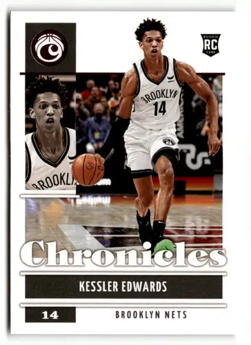 Kessler Edwards Panini Chronicles Pink basketball card from 2021-22 Nets collection