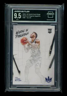 2021-22 Panini Court Kings In Progress Sapphire Jared Butler #28 RC 12/25 AC 9.5 - Basketball Card Single