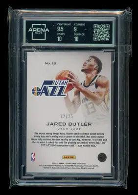 2021-22 Panini Court Kings In Progress Sapphire Jared Butler #28 RC 12/25 AC 9.5 - Basketball Card Single