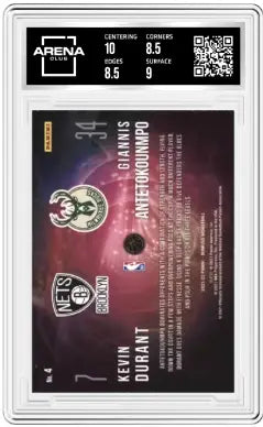 2021-22 Panini Donruss Kevin Durant Giannis Antetokounmpo #E4 Arena Club 9 - Basketball Card Single