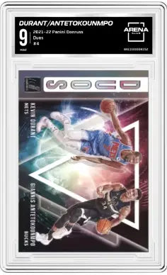 2021-22 Panini Donruss Kevin Durant Giannis Antetokounmpo #E4 Arena Club 9 - Basketball Card Single
