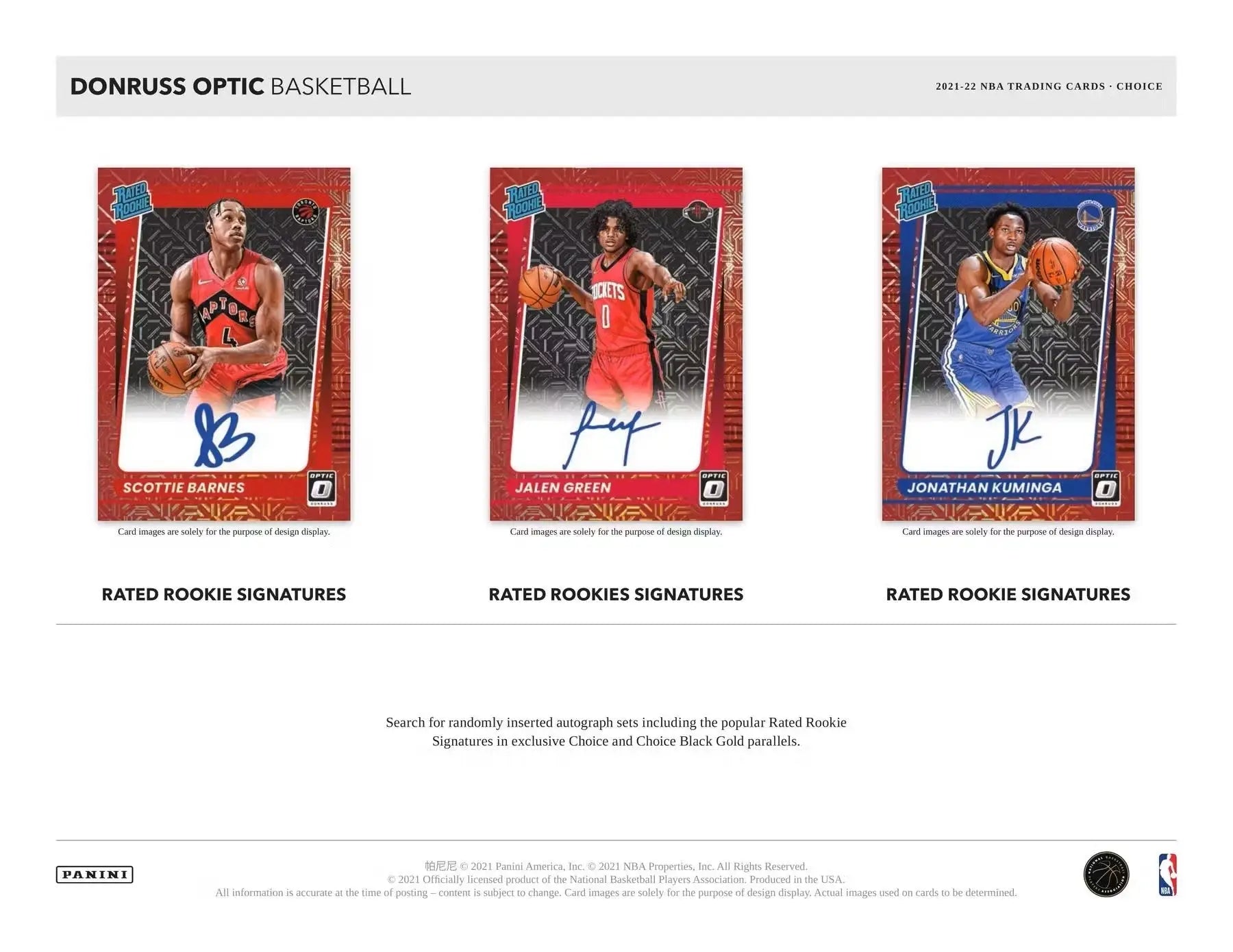 Three Donruss Optic rated rookies basketball rookie cards with autographs in Black Gold style