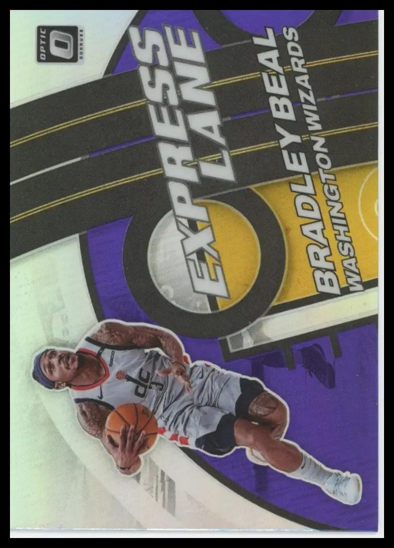 2021-22 Panini Donruss Optic - Express Lane Bradley Beal #20 Purple Prizm - Basketball Card Single
