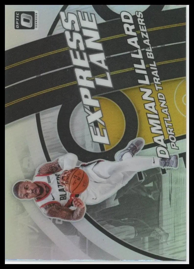 2021-22 Panini Donruss Optic - Express Lane Damian Lillard #2 Holo Prizm - Basketball Card Single