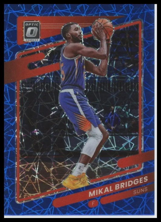 2021-22 Panini Donruss Optic - Mikal Bridges #130 Blue Velocity Prizm - Basketball Card Single