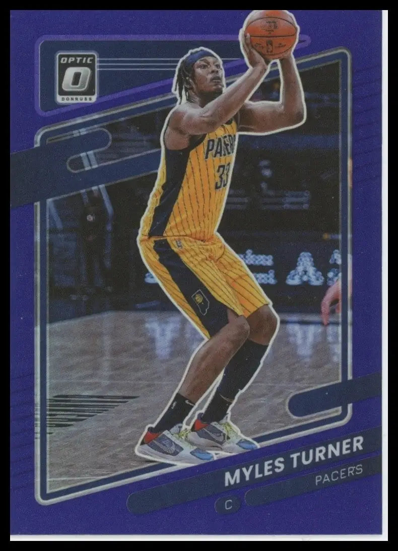 2021-22 Panini Donruss Optic - Myles Turner #36 Purple Prizm - Basketball Card Single