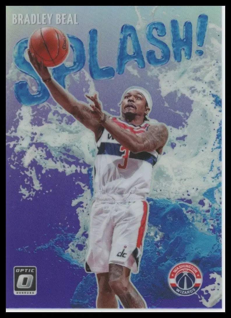 2021-22 Panini Donruss Optic - Splash! Bradley Beal #10 Purple Prizm - Basketball Card Single